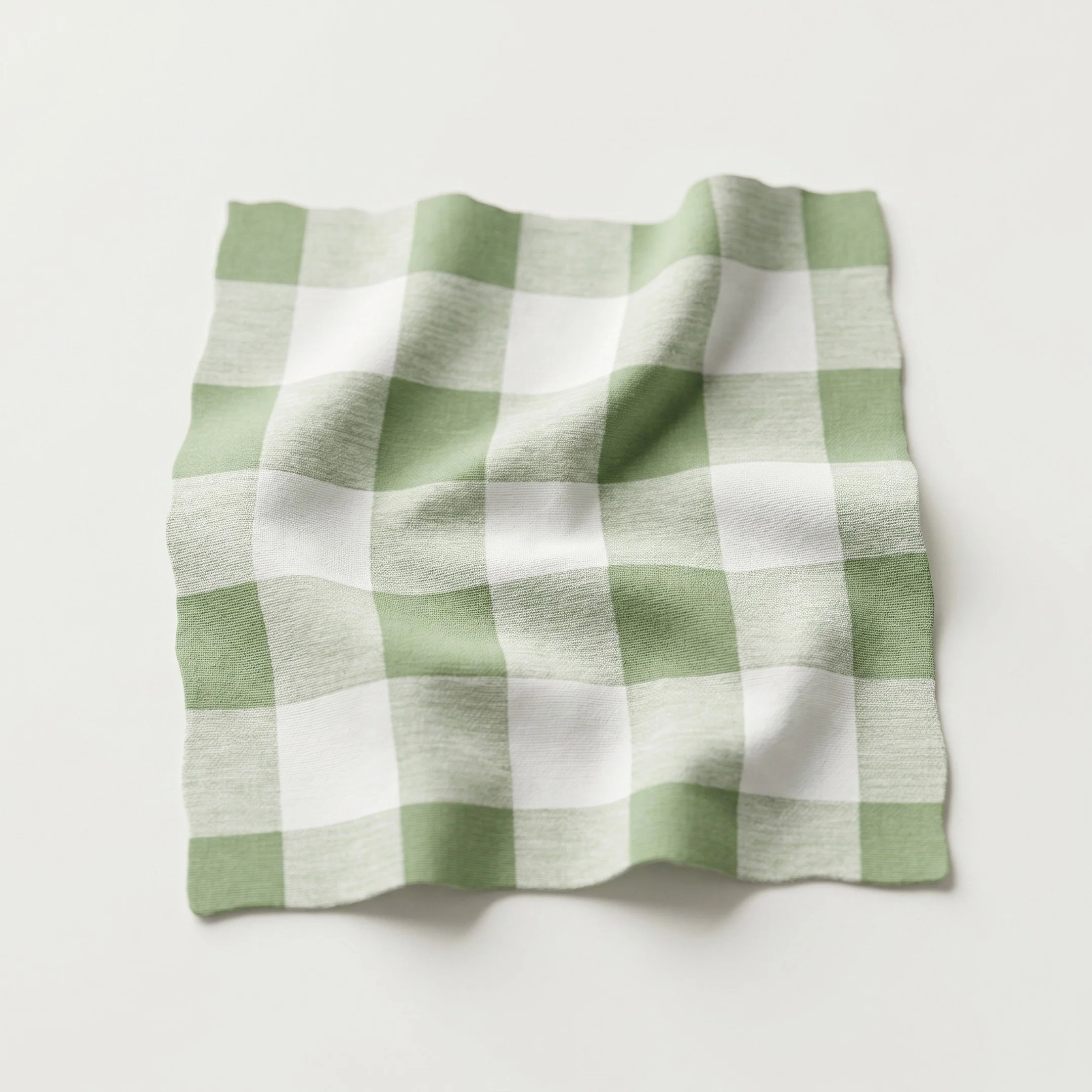 Twin Trundle Daybed - Sage Green Checkered Fabric with White Trim - Image 3