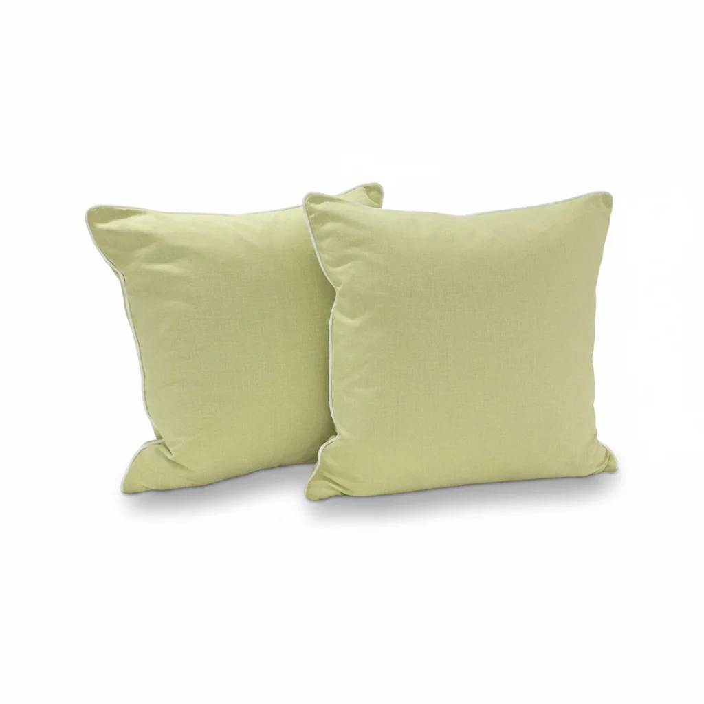 24”x24” Throw Pillow ( Set of 2) - Pear Green - Custom Upholstered Accent Pillows