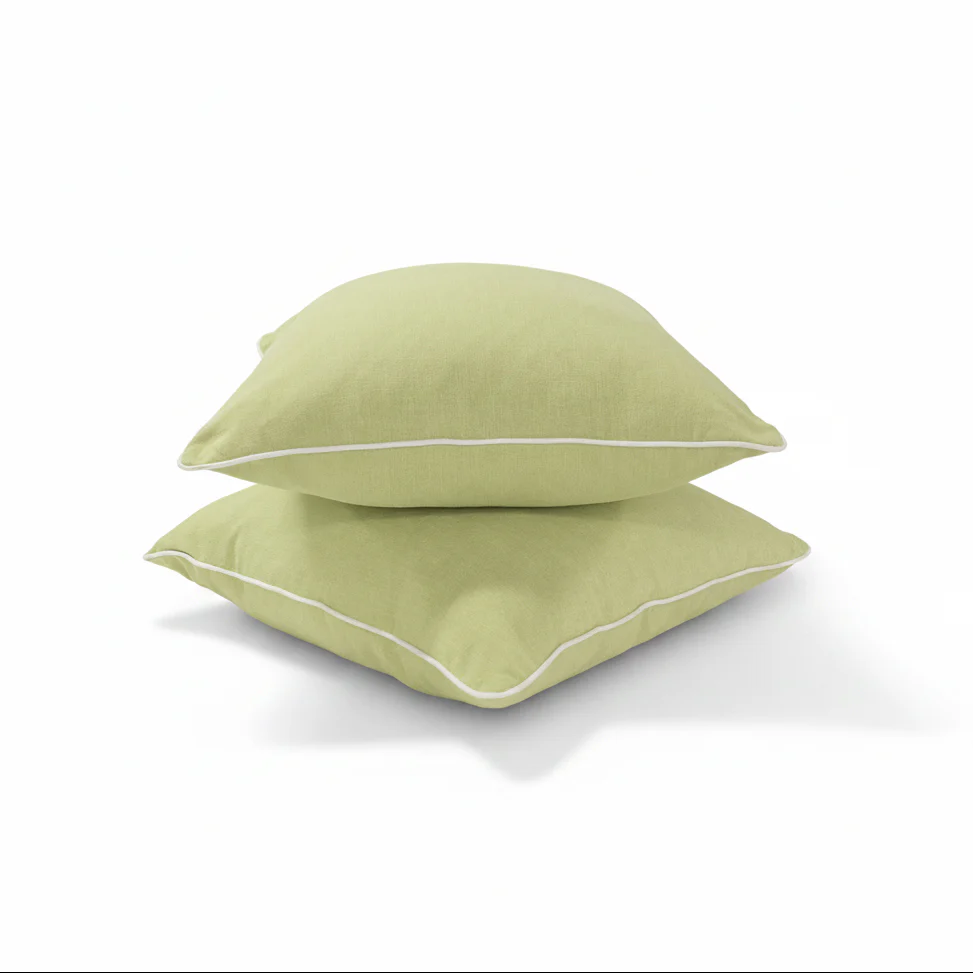24”x24” Throw Pillow ( Set of 2) - Pear Green - Custom Upholstered Accent Pillows - Image 3