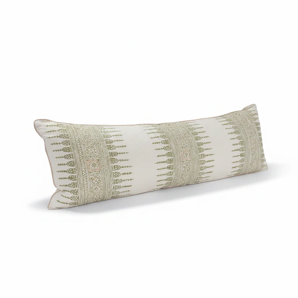 51”x18” Throw Lumbar Pillow  - Custom Upholstered Accent Pillows