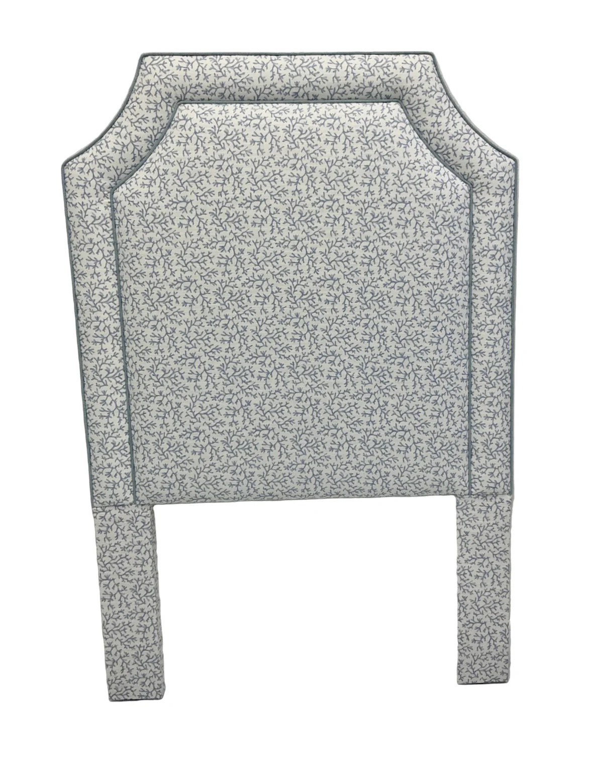60”H Twin Headboard Only - Blue Reef - Sky Blue Trim