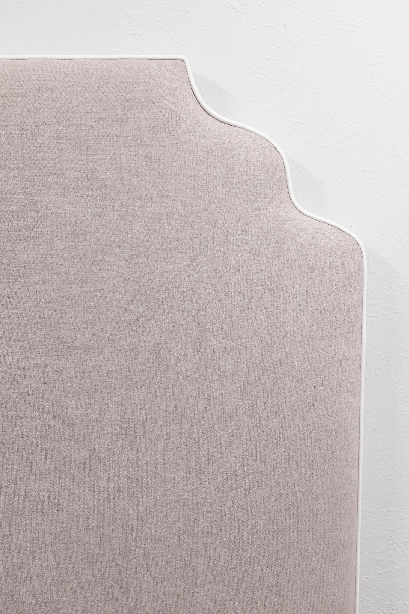 65”H Queen Headboard Only - Lilac Woven - White Trim - Image 2