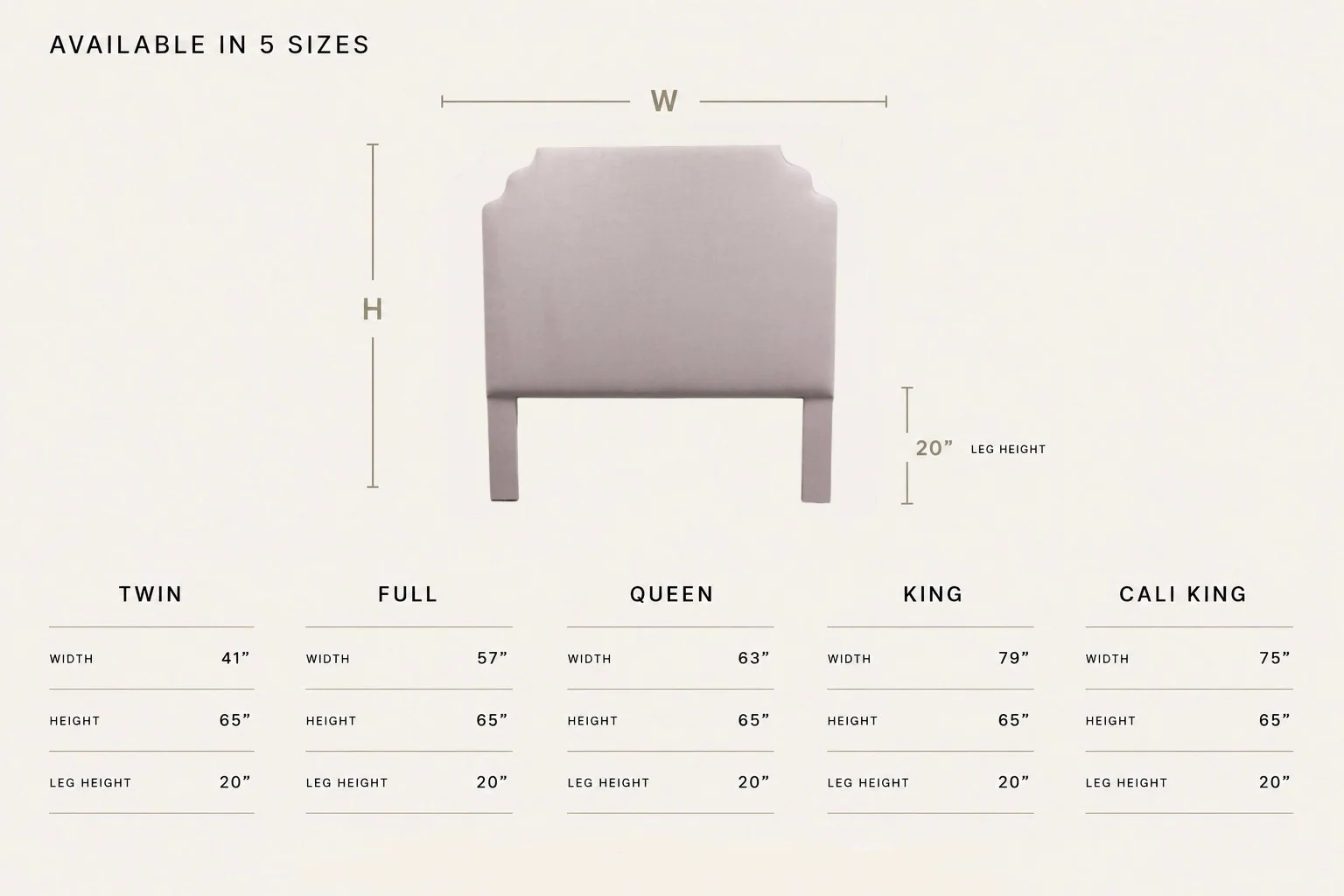 65”H Queen Headboard Only - Lilac Woven - White Trim - Image 3