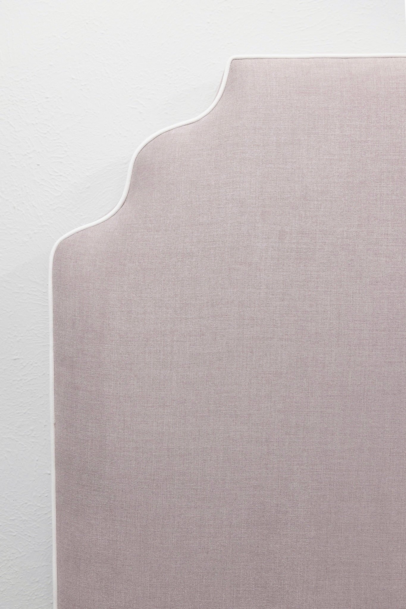 65”H Queen Headboard Only - Lilac Woven - White Trim - Image 5
