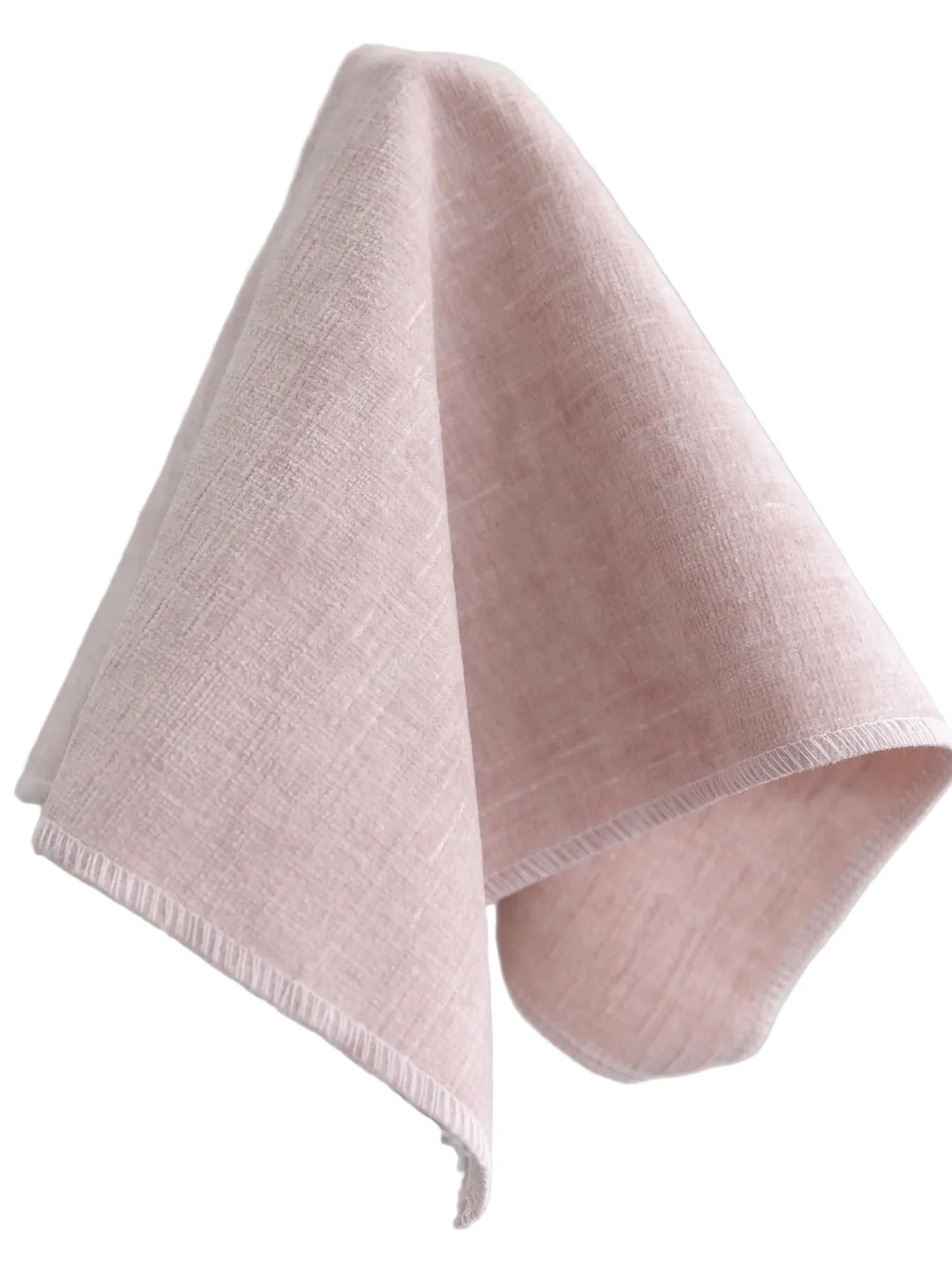 65" H Queen Headboard Pale Pink Performance Fabric - White Trim - Image 3