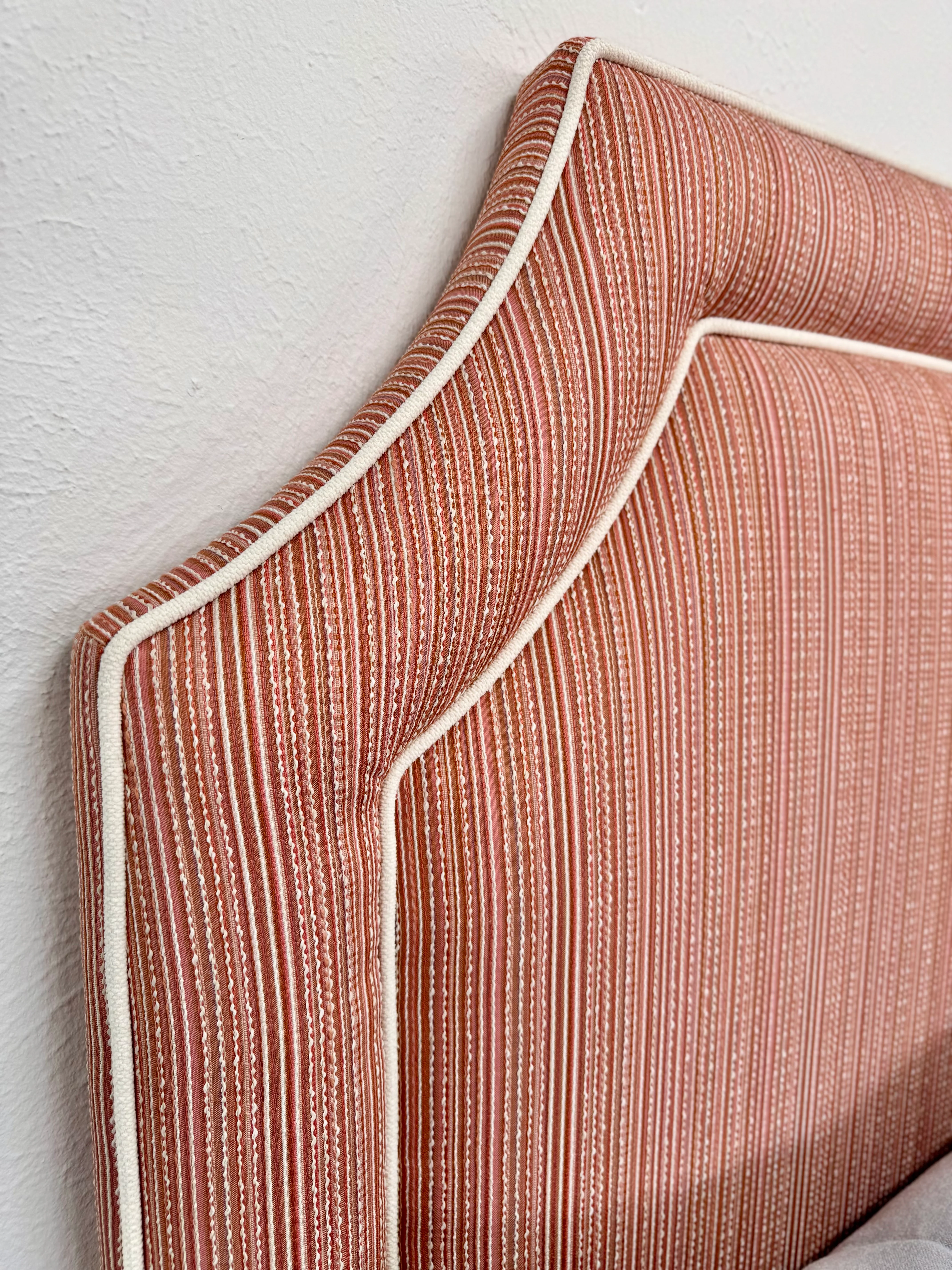 65”H Twin Headboard in Performance Fabric - White Trim - Image 3