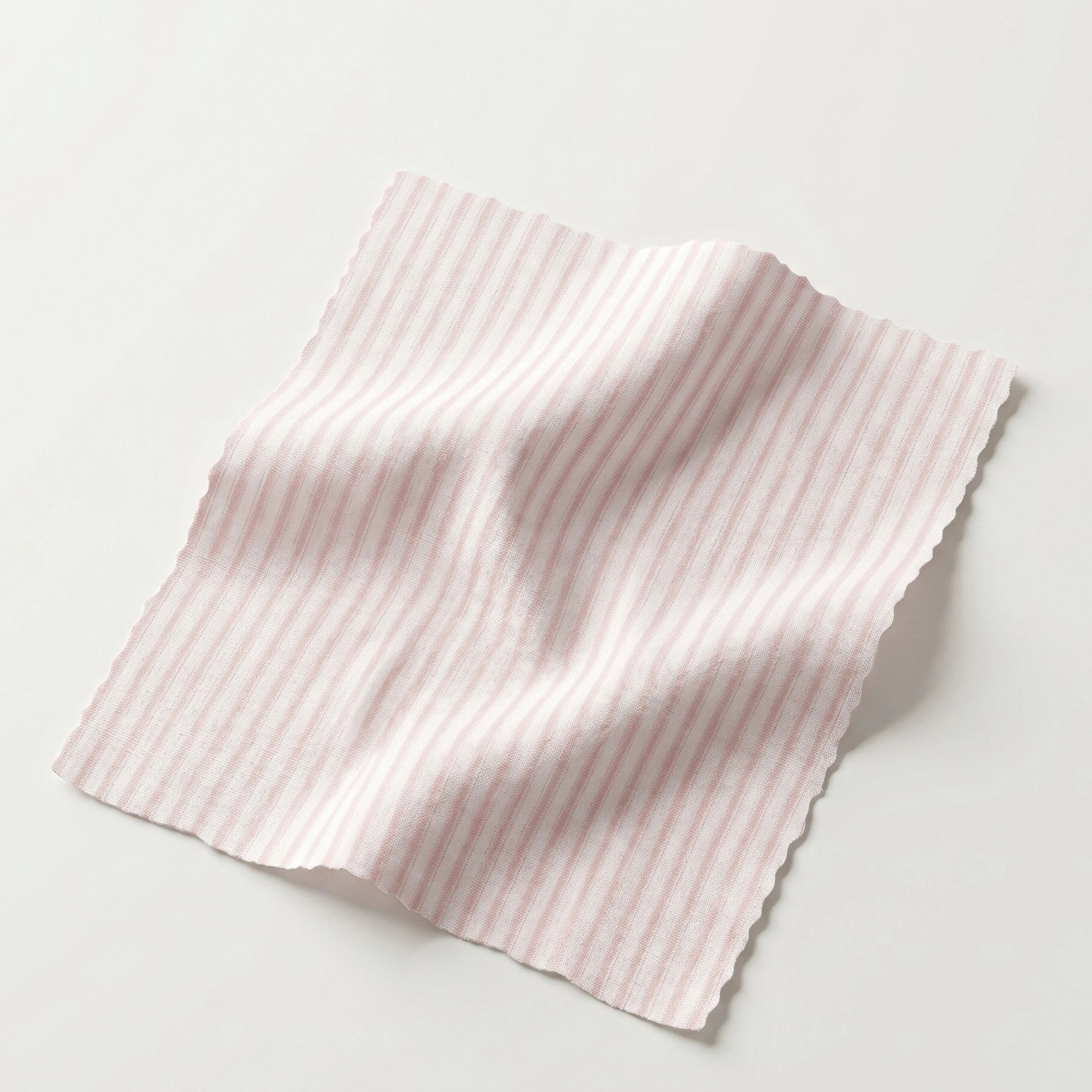 65”H Twin Headboard only - Ticking Stripe Pink Fabric with Blue Trim - Image 3