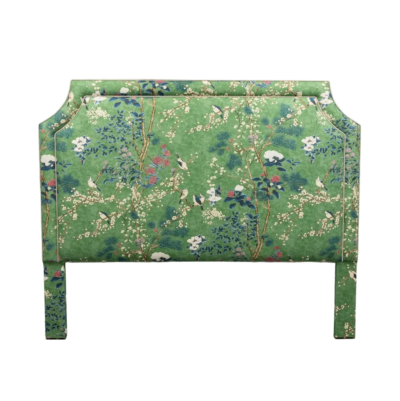 65"H Addison King Headboard in Katsura Thibaut Fabric - Beige Trim