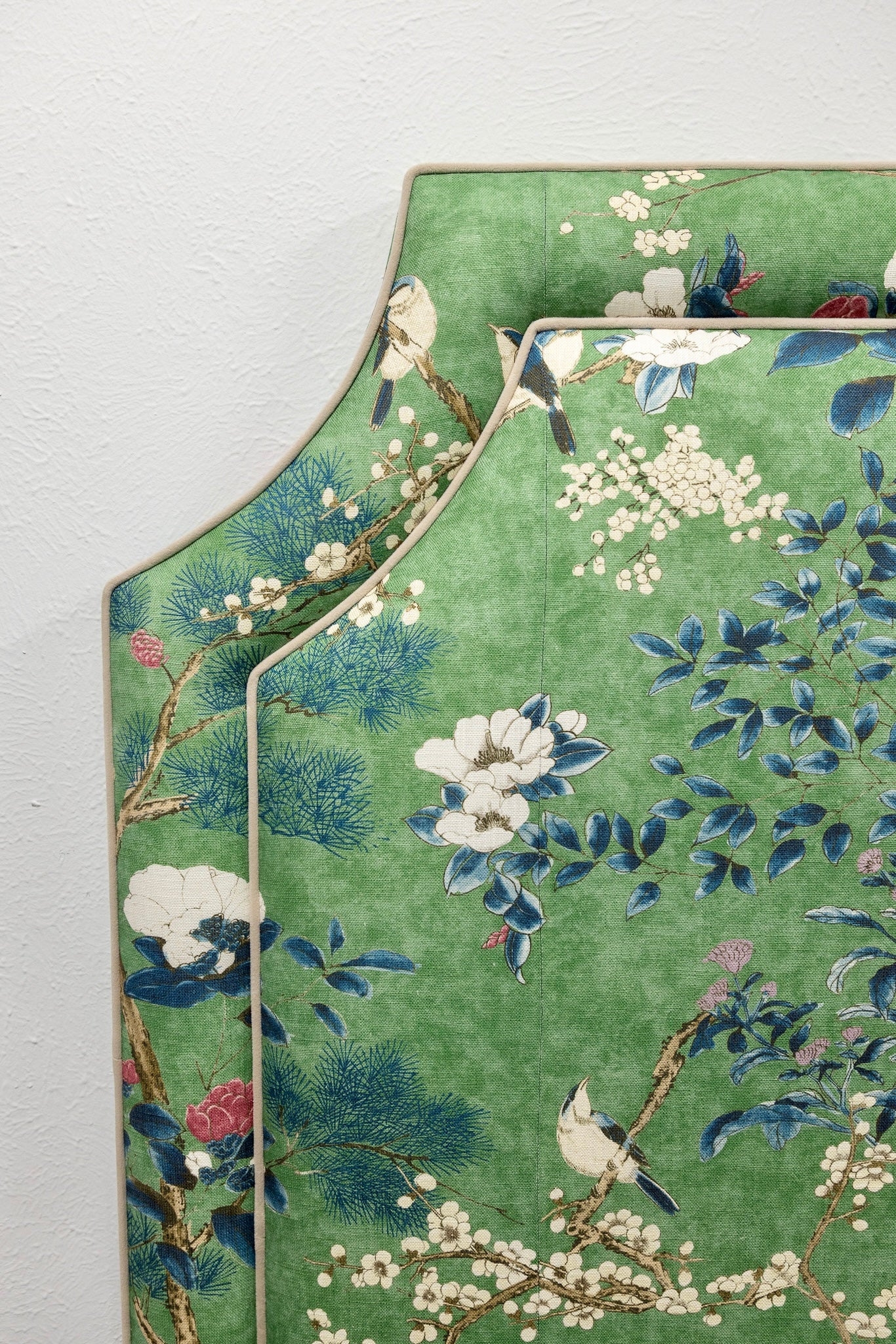 65"H Addison King Headboard in Katsura Thibaut Fabric - Beige Trim - Image 4