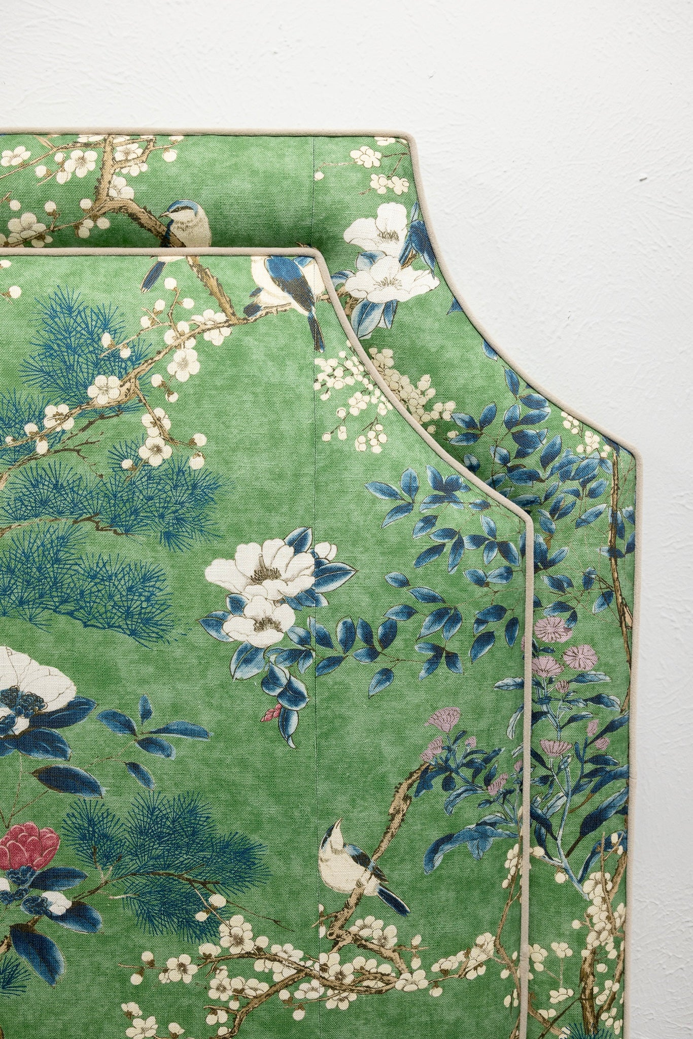 65"H Addison King Headboard in Katsura Thibaut Fabric - Beige Trim - Image 5