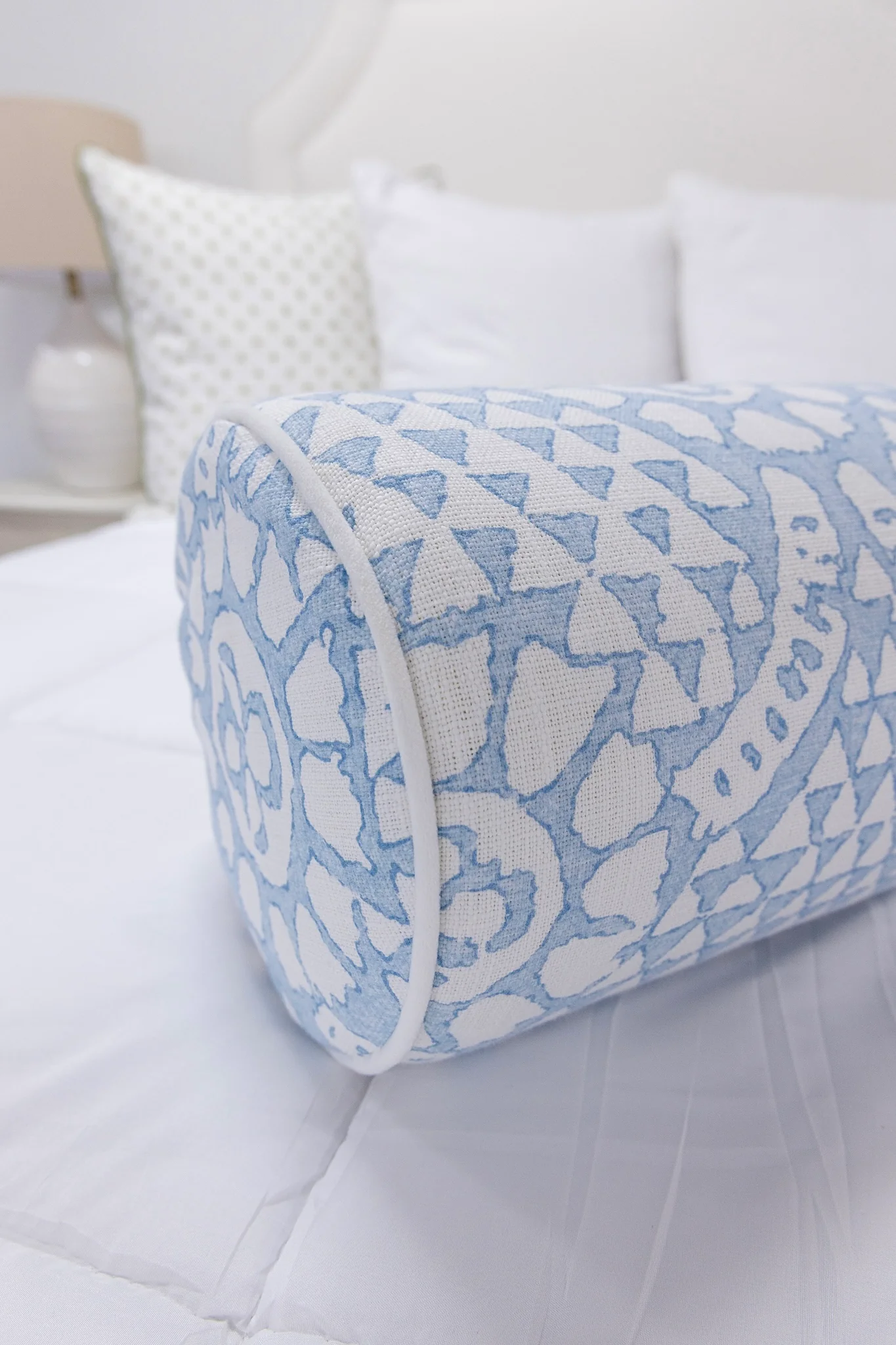 Handcrafted Bolster Pillow – Designer Decorative - Foam Insert - Image 2