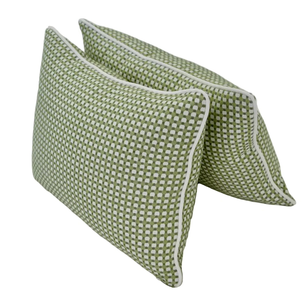 Handcrafted Throw Lumbar Pillows – Darcy Thibaut Fabric - 50% Down Feather