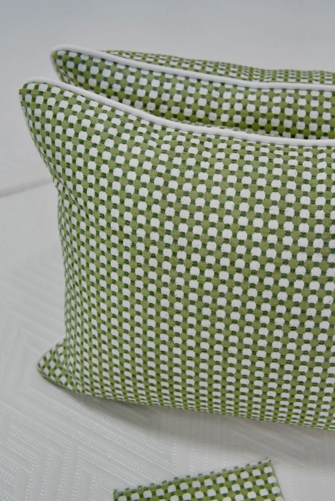 Handcrafted Throw Lumbar Pillows – Darcy Thibaut Fabric - 50% Down Feather - Image 5