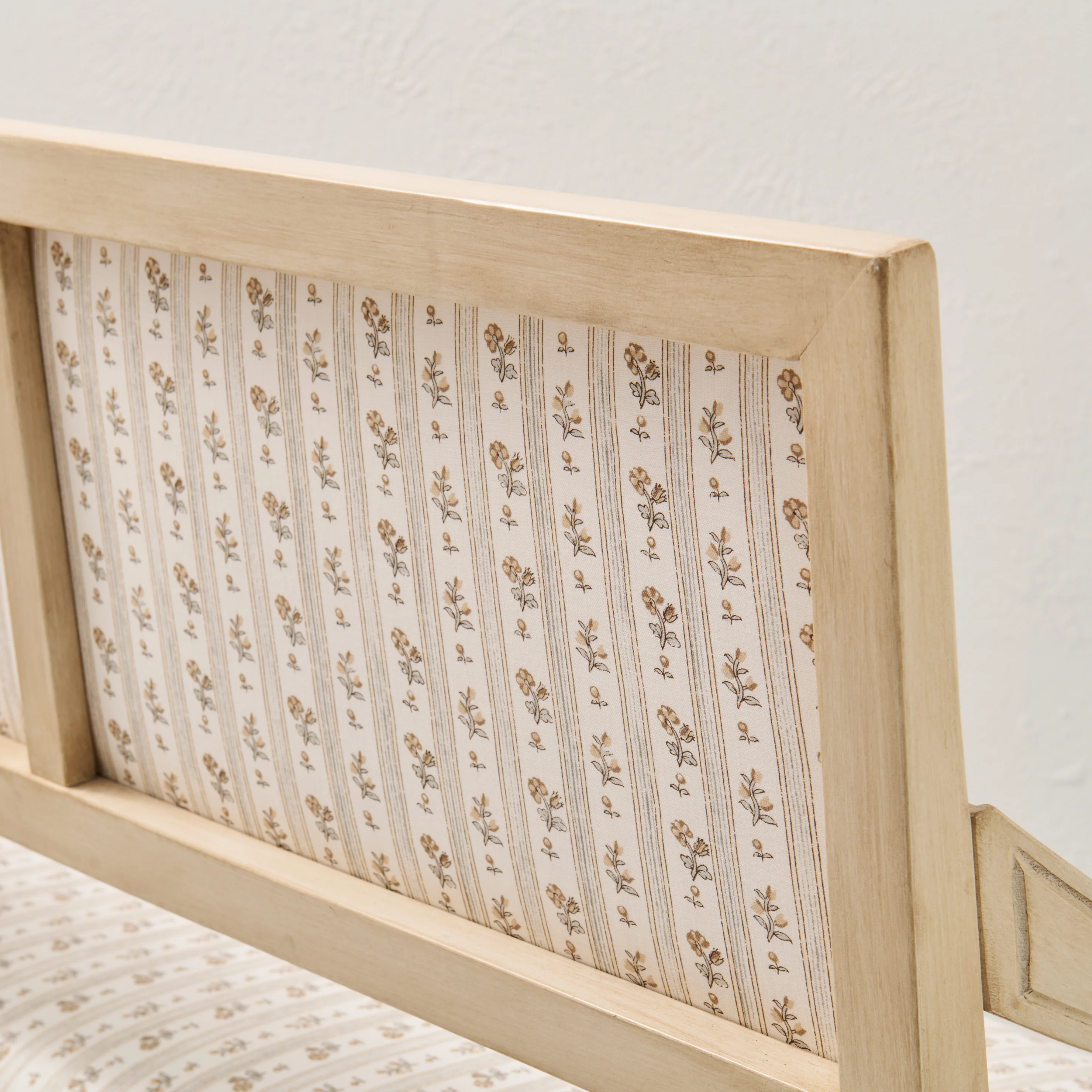 Italian Carved Upholstered Bench in Schumacher Fabric - Image 12