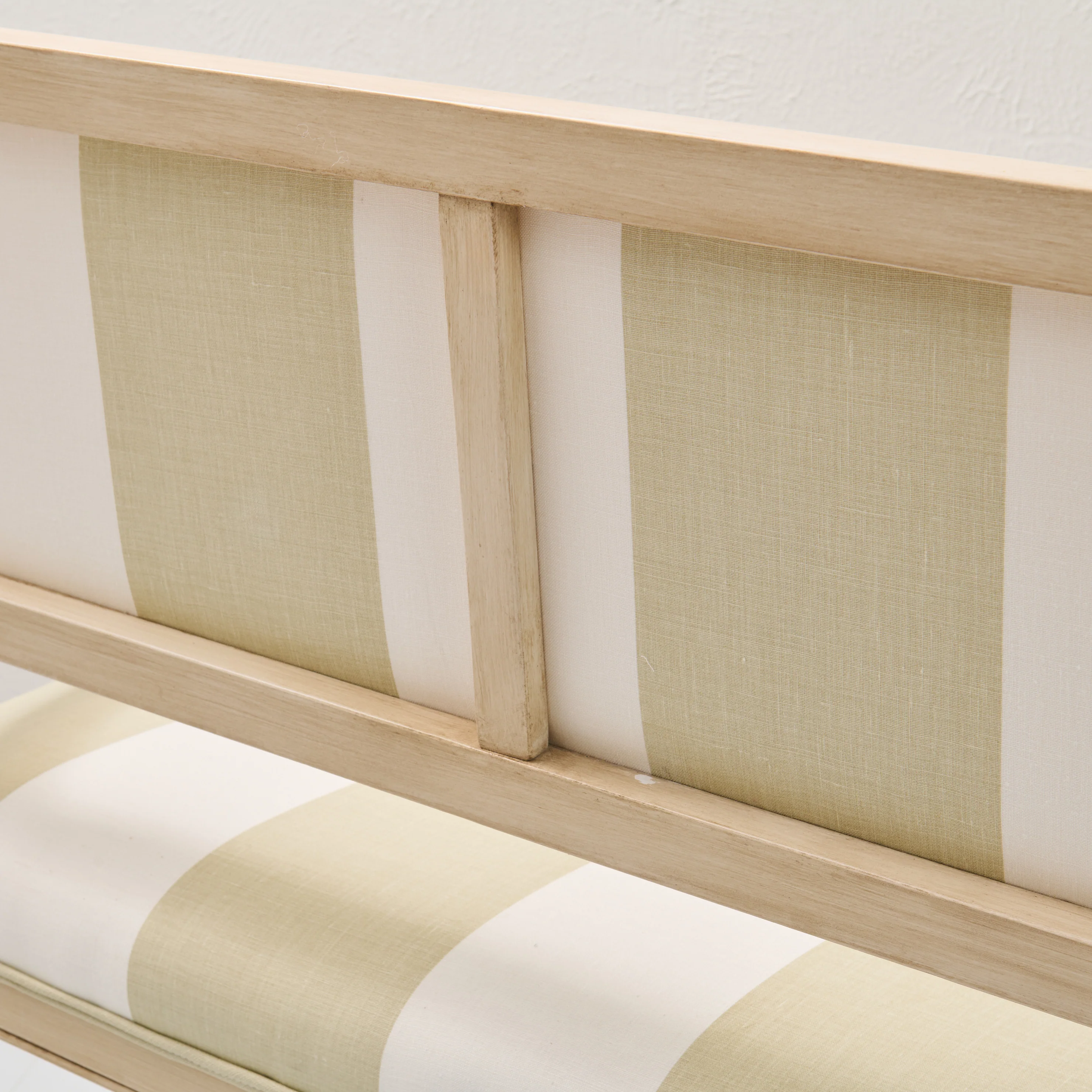 Italian Carved Upholstered Bench in Schumacher Fabric - Image 6