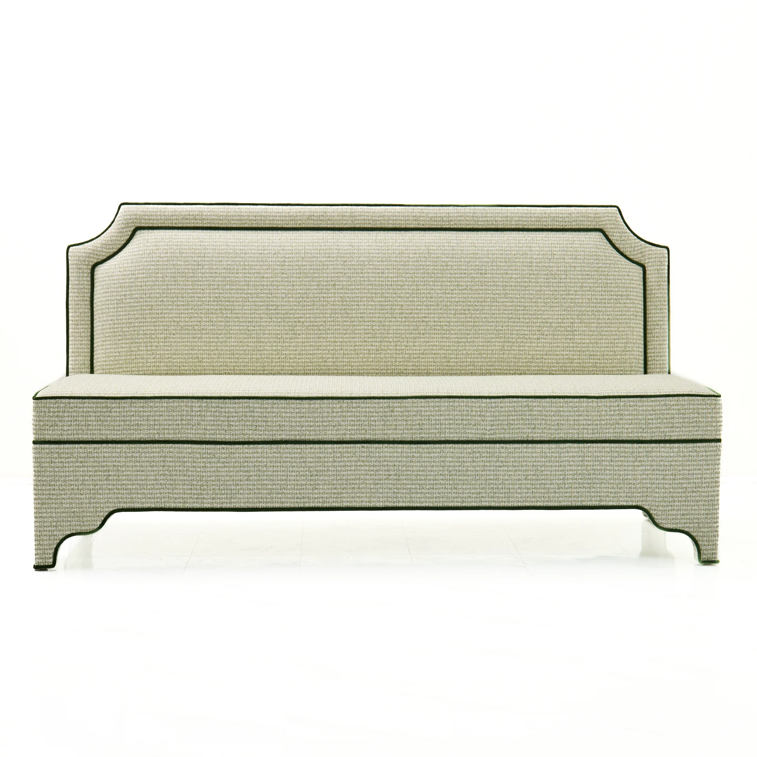 Addison Banquette – Performance Thibaut Fabric - Green Trim