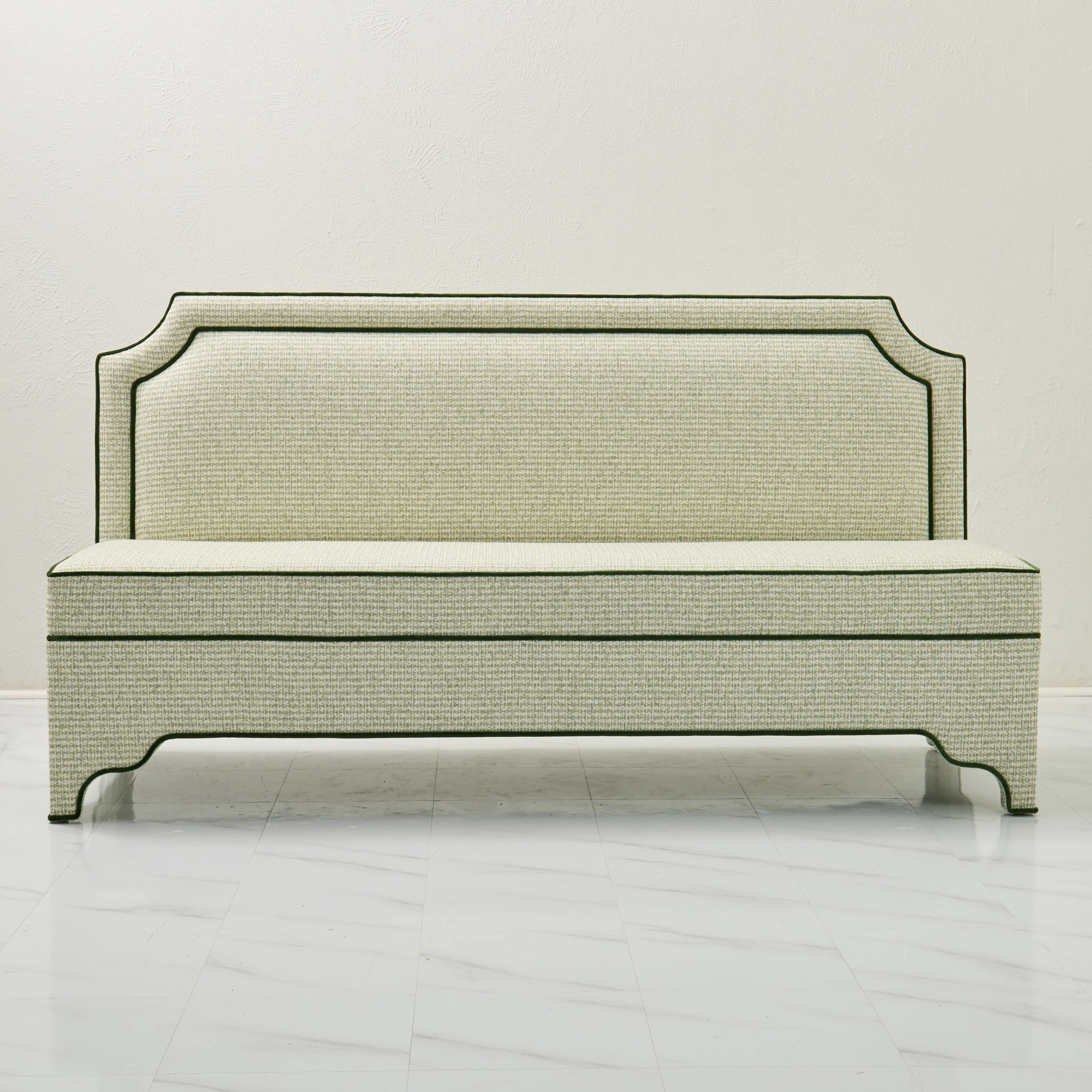 Addison Banquette – Performance Thibaut Fabric - Green Trim - Image 7