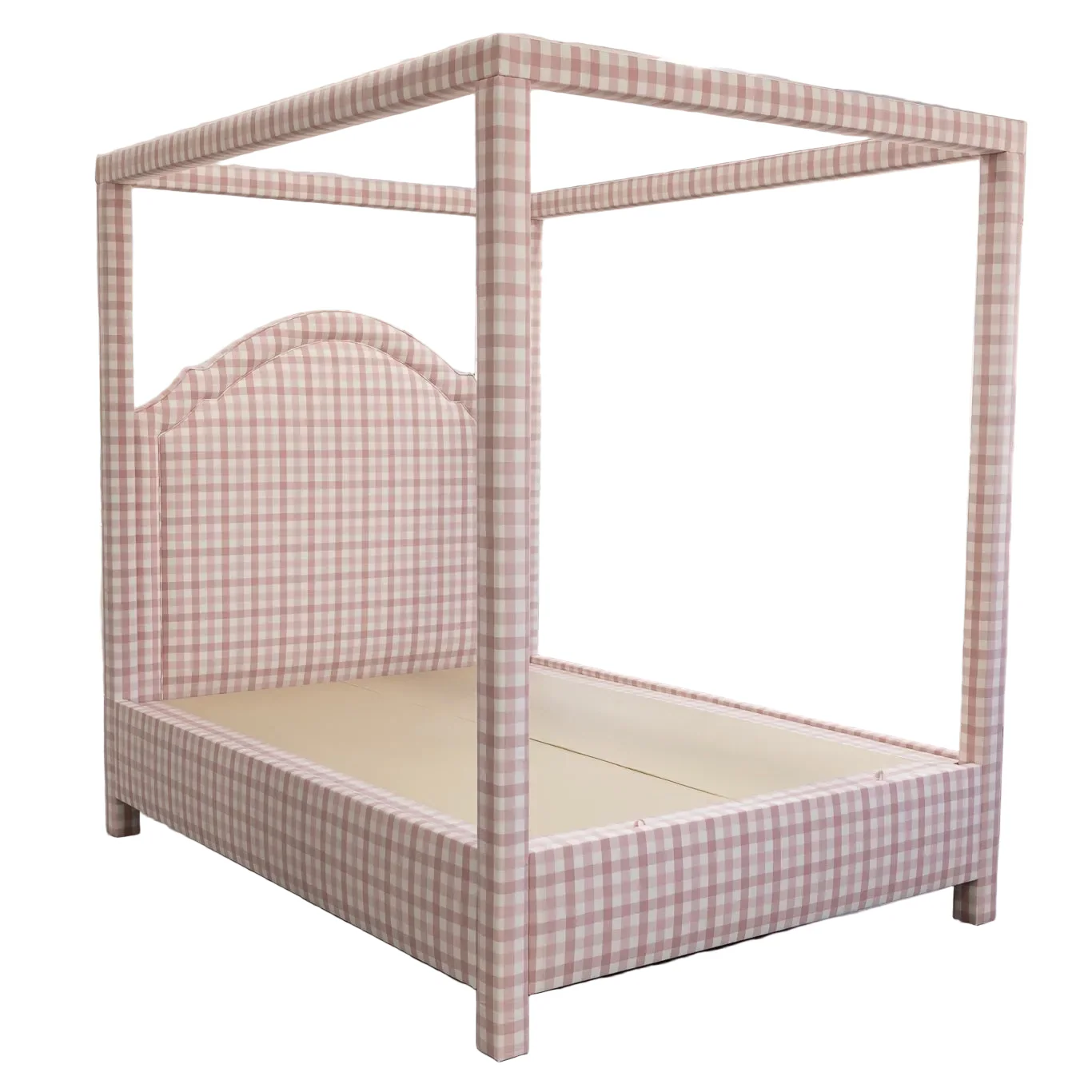 Queen Canopy Bed - Upholstered in Anne French Fabric